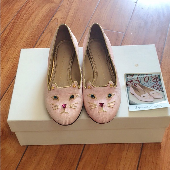 Charlotte Olympia Shoes - ⭐️CCO SALE⭐️Charlotte Olympia bejeweled kitty flat